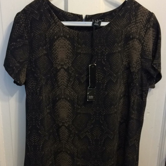 NWT Nicole Miller Snake Print Dress size 10 - Picture 2 of 7